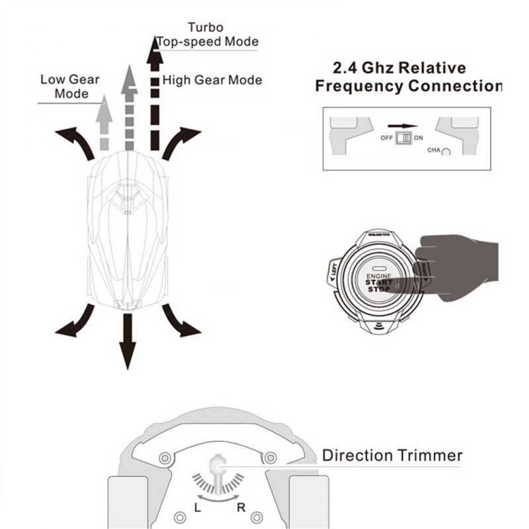 2.4GHz Voice Control RC Car With Smart Watch